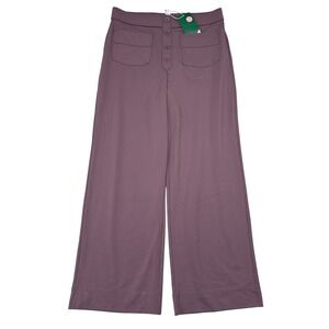 Halara Pants Womens Size Large Pink High Rise Wide Leg Baggy Career Pockets NEW